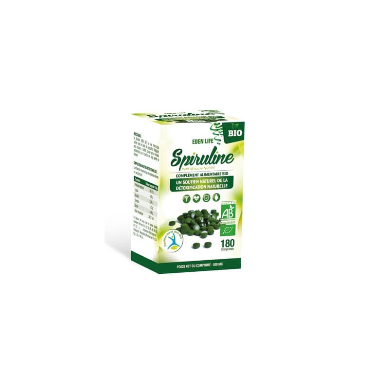 Eden Life Spiruline 180 Comprimes