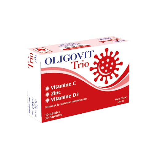 Vital Oligovit Trio Vit.C Vit.D -Zinc Bt/30 Gellules