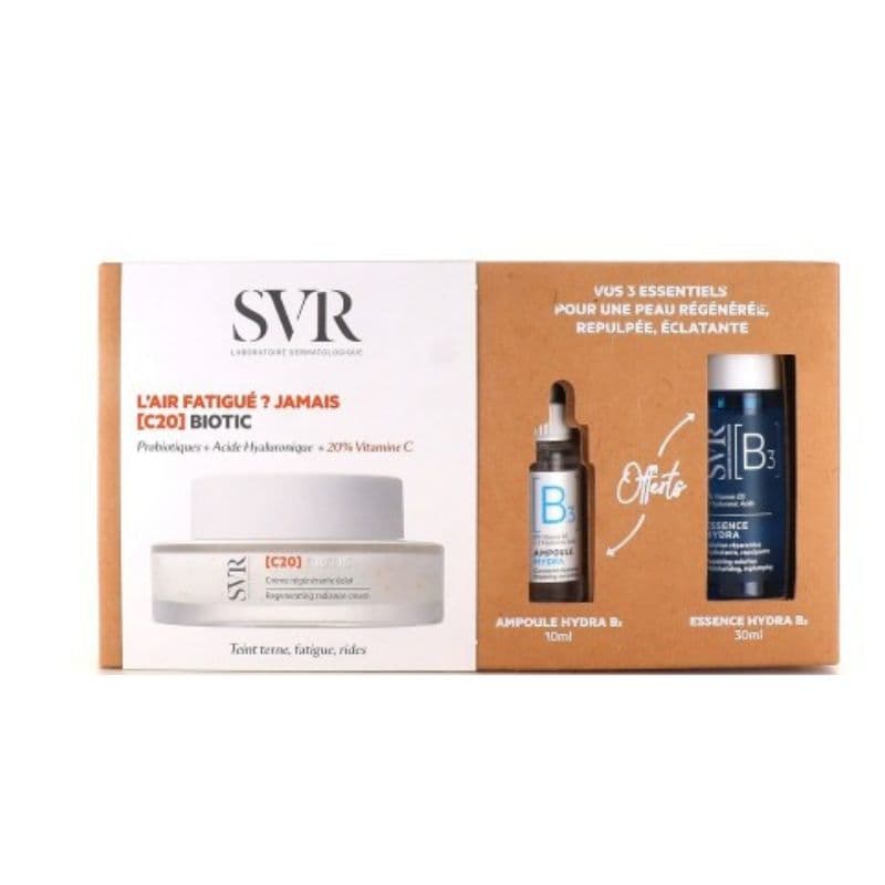 Svr Coffret [C20] Biotic Creme Regenerante Eclat 50ml + [B3] Ampoule Hydra 10ml Offerte + [B3] Essence Hydra 30ml Offerte