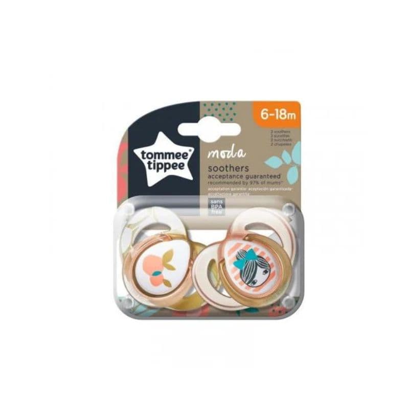 Tommee Tippee 2 Sucettes Moda Filles 6-18M