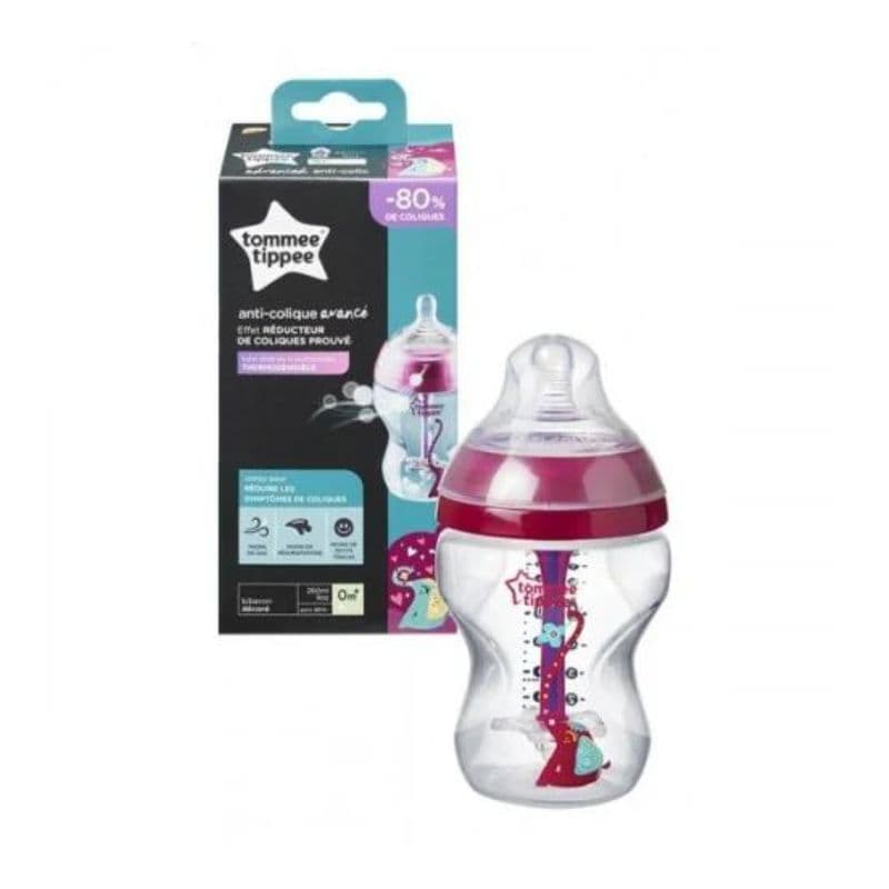 Tommee Tippee Biberon Advanced Anti-Colique Rose 0M+ 260ml