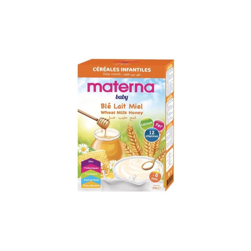 Materna Farine Ble Lait Miel 200G