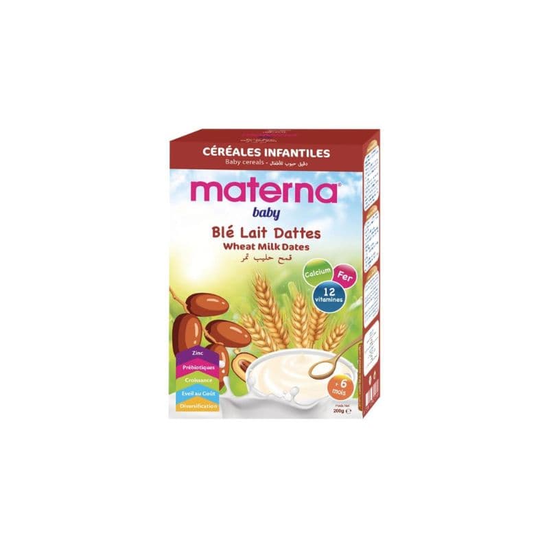 Materna Farine Ble Lait Datte 200Gr
