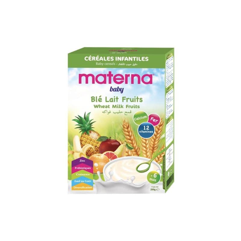 Materna Farine Ble Lait 5 Fruits 200Gr
