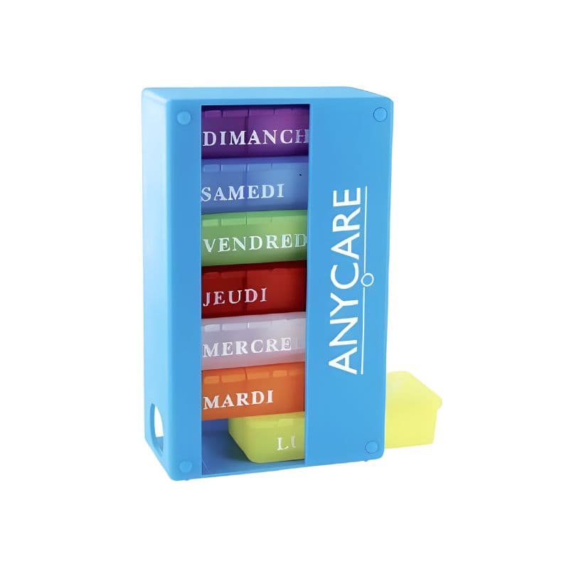 Pillulier Anycare Semainier Bleu