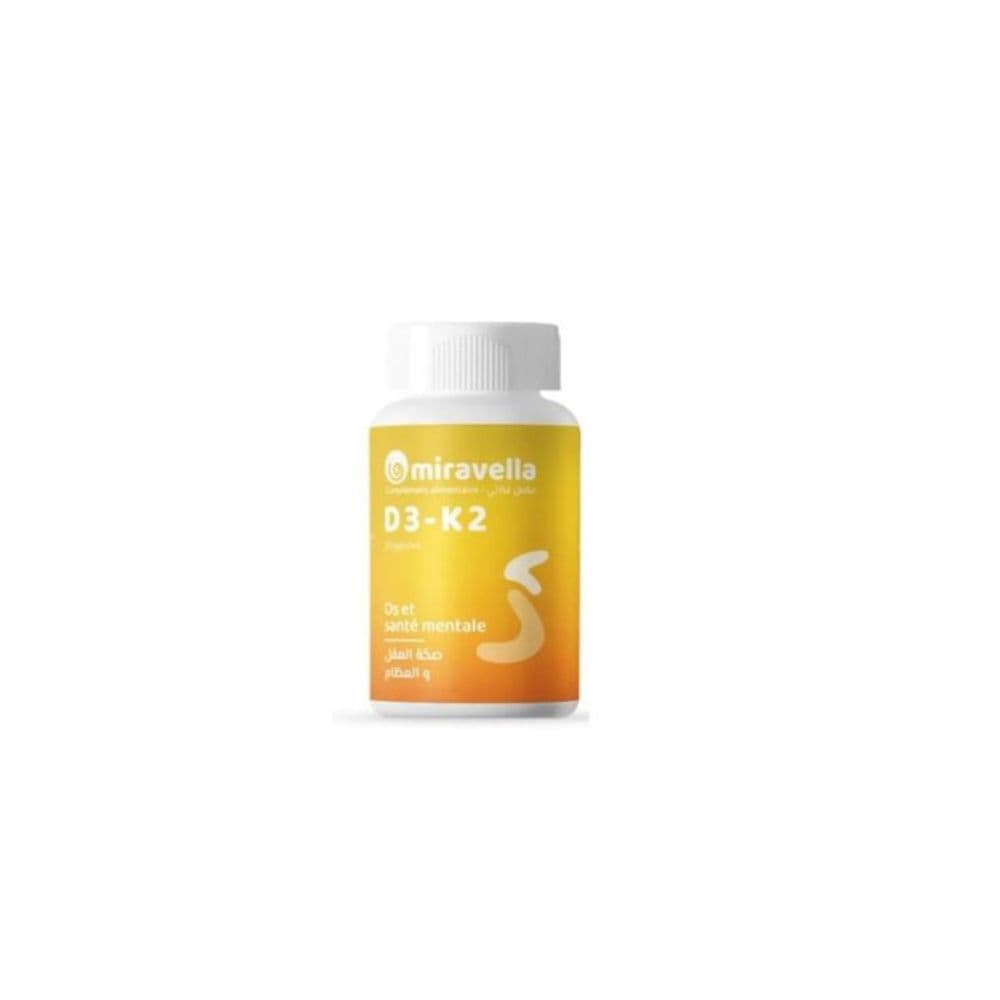 Miravella Vitamine D3+K2 30 gélules