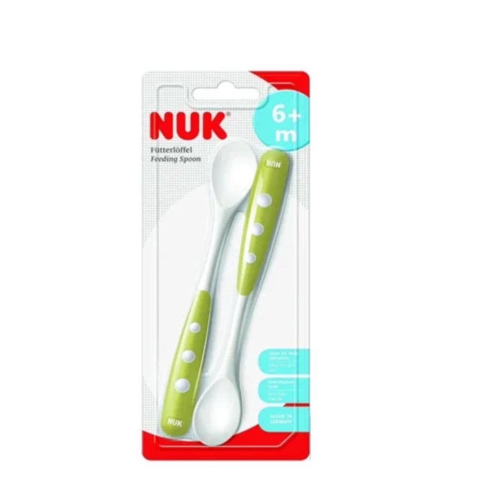 Nuk Cuillère Silicone 6+Mois Verte