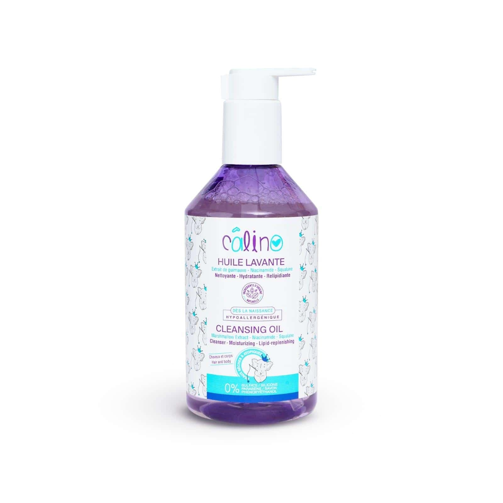 CALINO HUILE LAVANTE CHEVEUX ET CORPS PEAU SECHE SULFATE SILICONS
