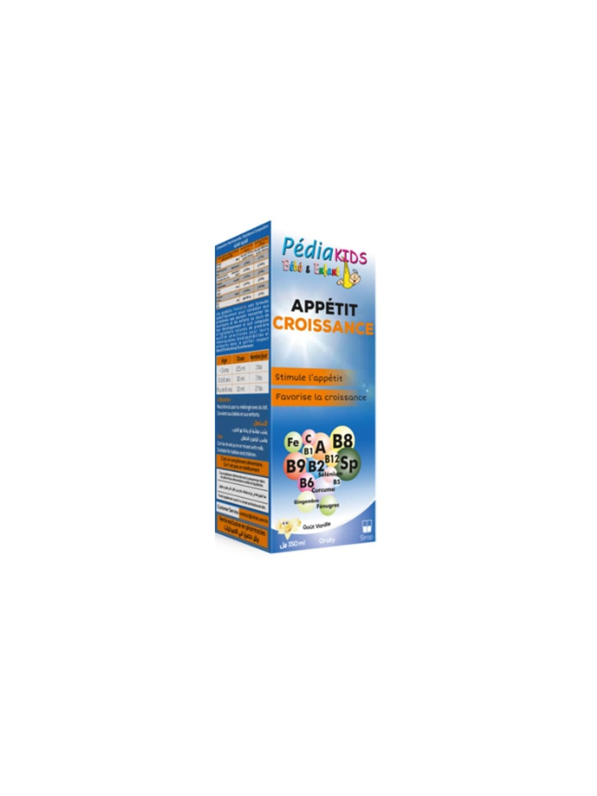 PEDIAKIDS APPETIT CROISSANCE NOURRISSON & ENFANT AROME VANILLE 150ML