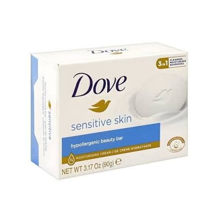 DOVE SENSITIVE SKIN HYPOALLERGENIC BEAUTY BAR SAVON 90G