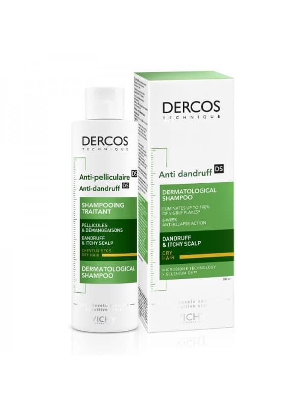 VICHY DERCOS SHAMPOOING ANTIPELLICULAIRE CHEVEUX SECS 200 ML