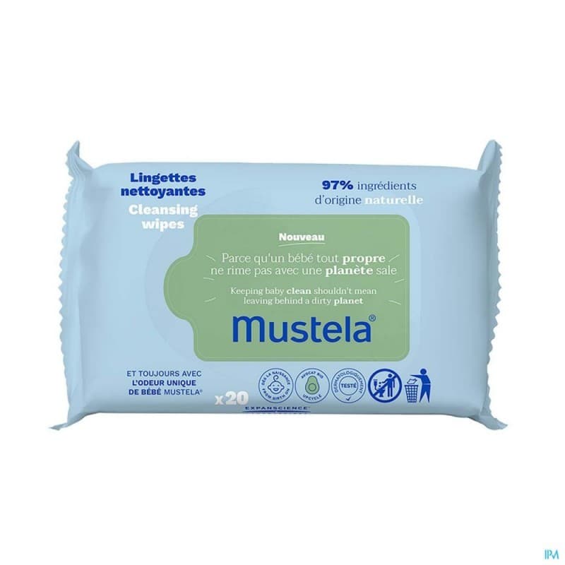 MUSTELA BEBE LINGETTES DERMO-APAISANTES 60 LINGETTES