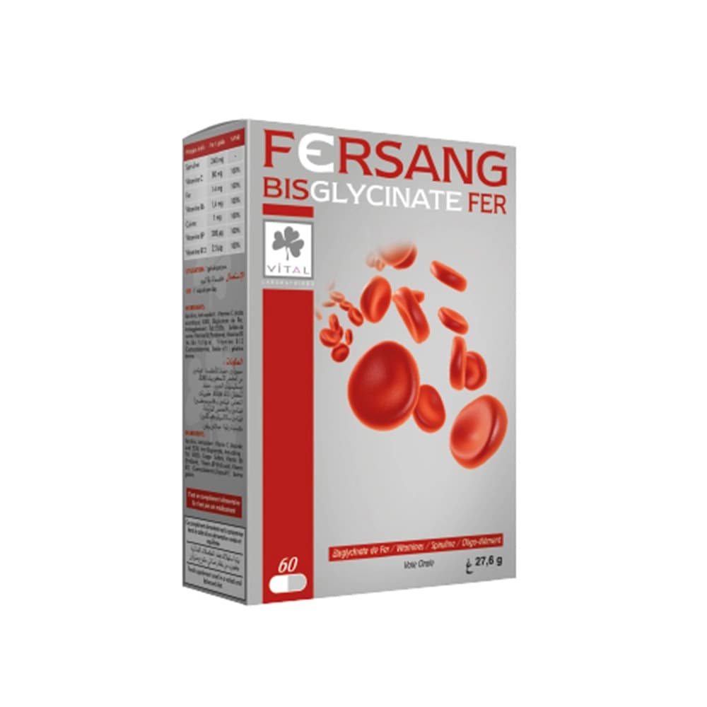 FERSANG BISGLYCINATE DE FER B 60 GELULES