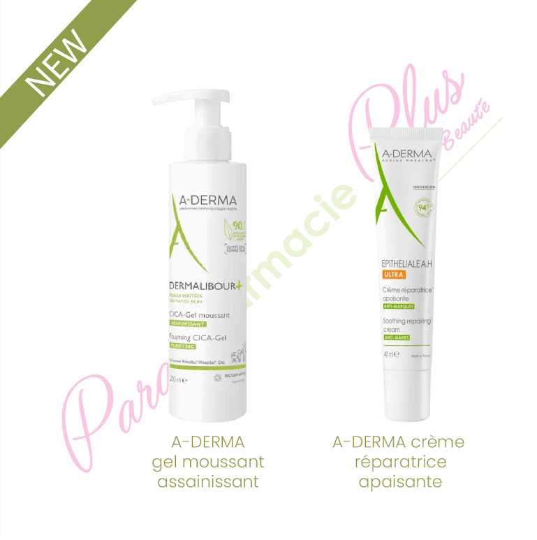 A-DERMA EPITHELIALE TROUSSE CREME REPARATRICE 40ML + DERMALIBOUR GEL NETTOYANT 200ML