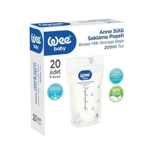 WEE BABY SACHETS DE CONSERVATION 200ML, 20 PIECES