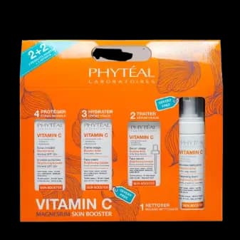 PHYTEAL VIT C COFFRET ECRAN+ SERUM + CREME + MOUSSE