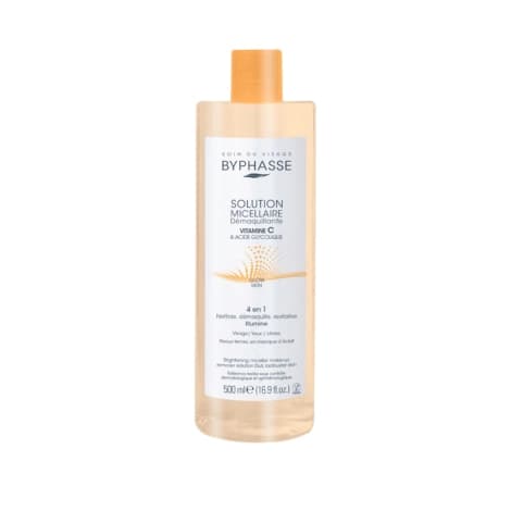 BYPHASSE GLOW SKIN-EAU MICELLAIRE NETTOYANTE A LA VITAMINE C 500ML
