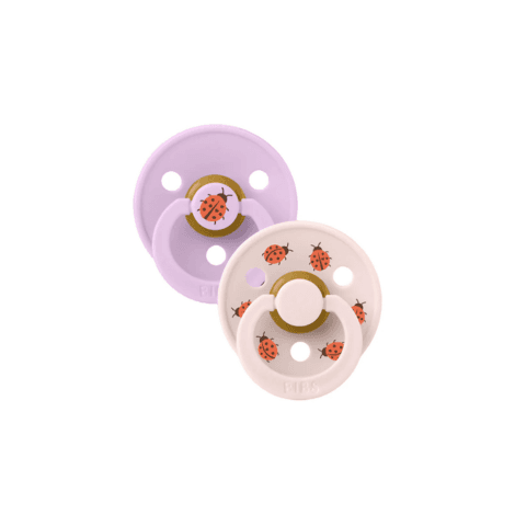 BIBS 2 SUCETTES COLOUR EN CAOUTCHOUC NATUREL VIOLET SKY MIX TAILLE 2 6M+