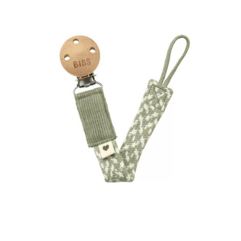 BIBS ATTACHE-SUCETTE TRESSÉE BRAIDED SAGE & IVORY