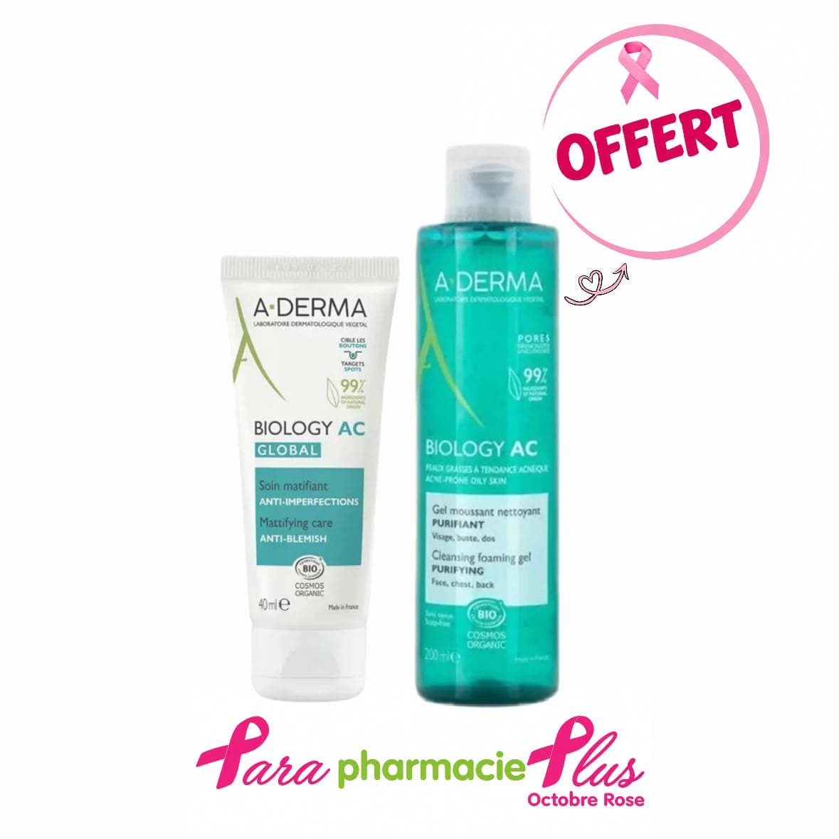 ADERMA PACK BIOLOGY AC GLOBAL + BIOLOGY AC GEL OFFERT