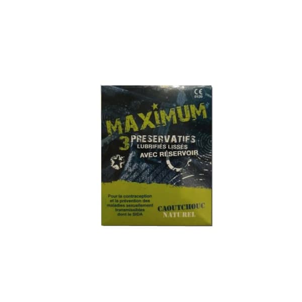 MAXIMUM 3 PRESERVATIFS LUBRIFIES LISSES