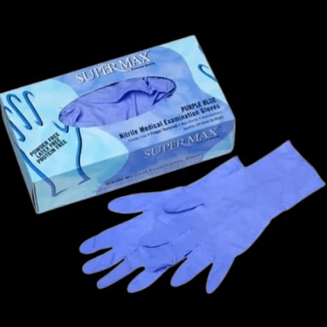 GANTS NITRILE BLEU MEDIUM