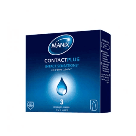 MANIX CONTACT PLUS PRESERVATIFS BOITE DE 3