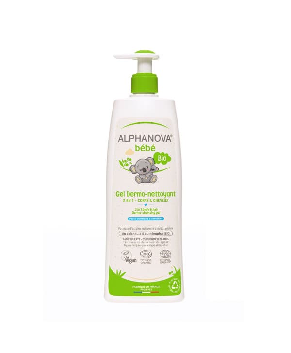 ALPHANOVA BEBE BIO GEL DERMO-NETTOYANT 2EN1 CORPS&CHEVEUX 500ML