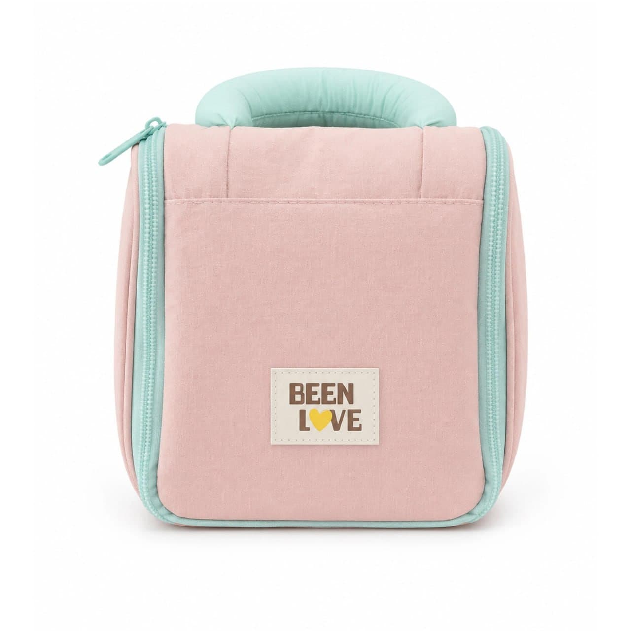 Trousse Matelassée Rose Et Vert