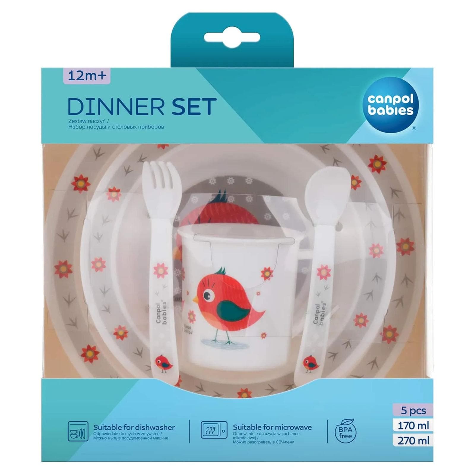 CANPOL BABIES Set Repas 12 m+ Oiseau