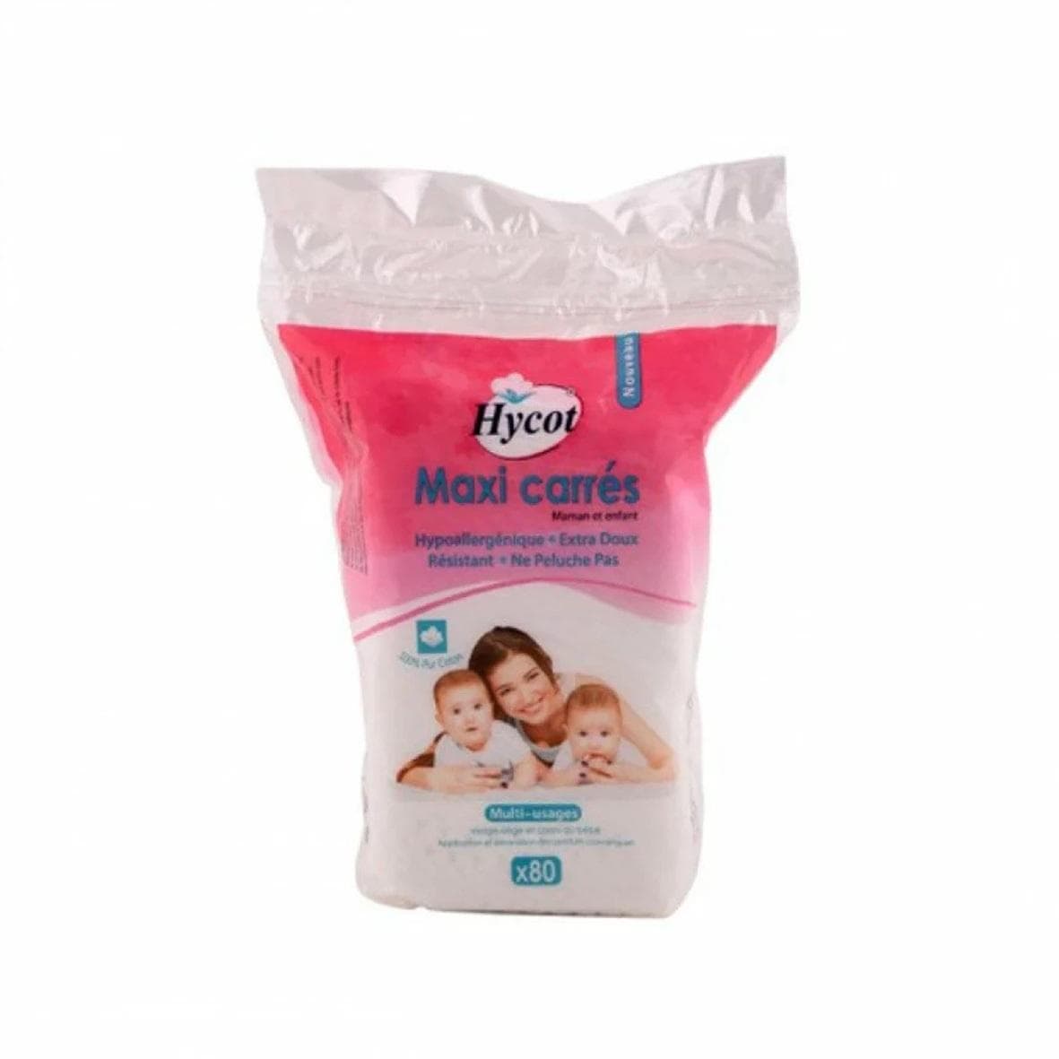 Hycot Coton Maxi Carrés 80 Pièces