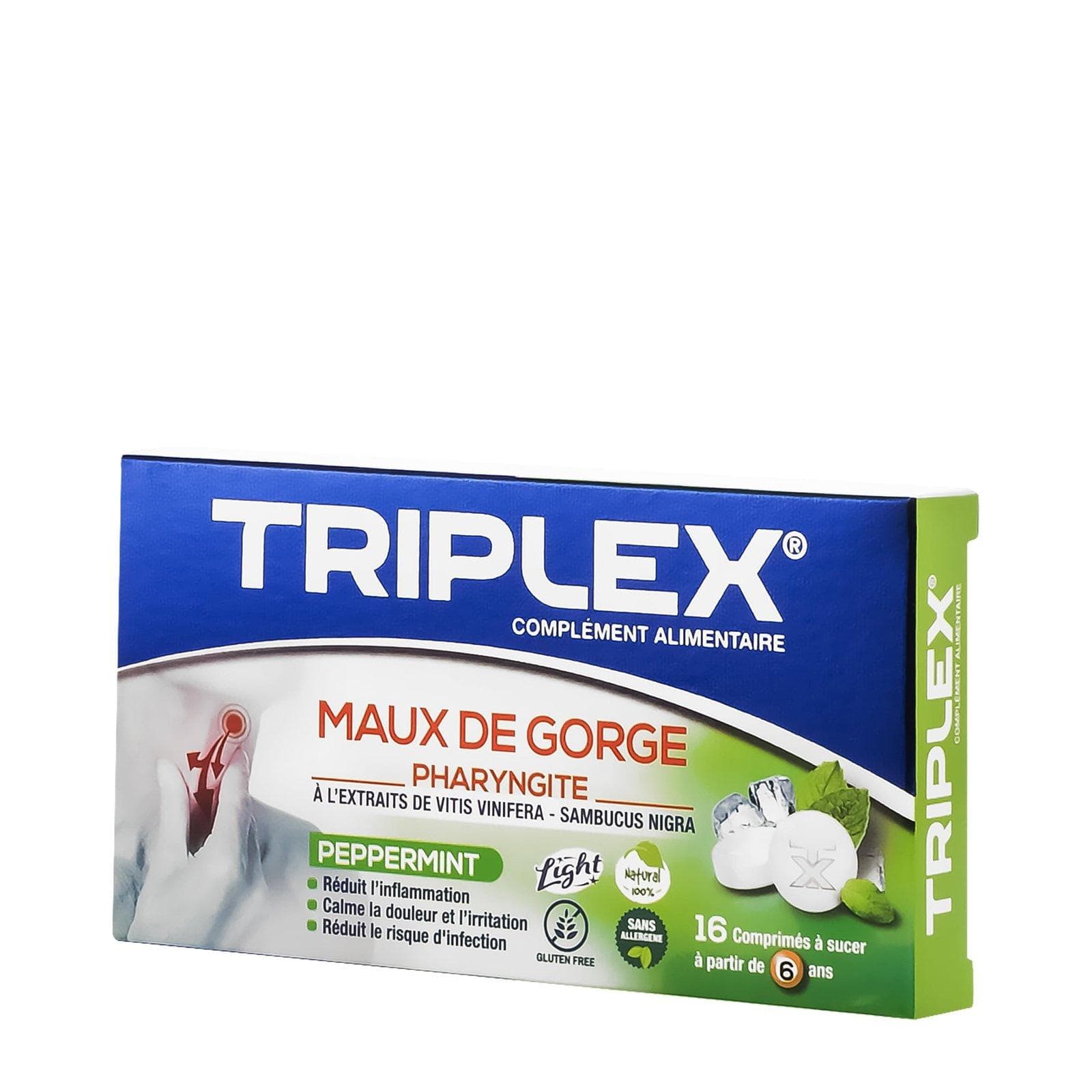 TRIPLEX Maux De Gorge Peppermint