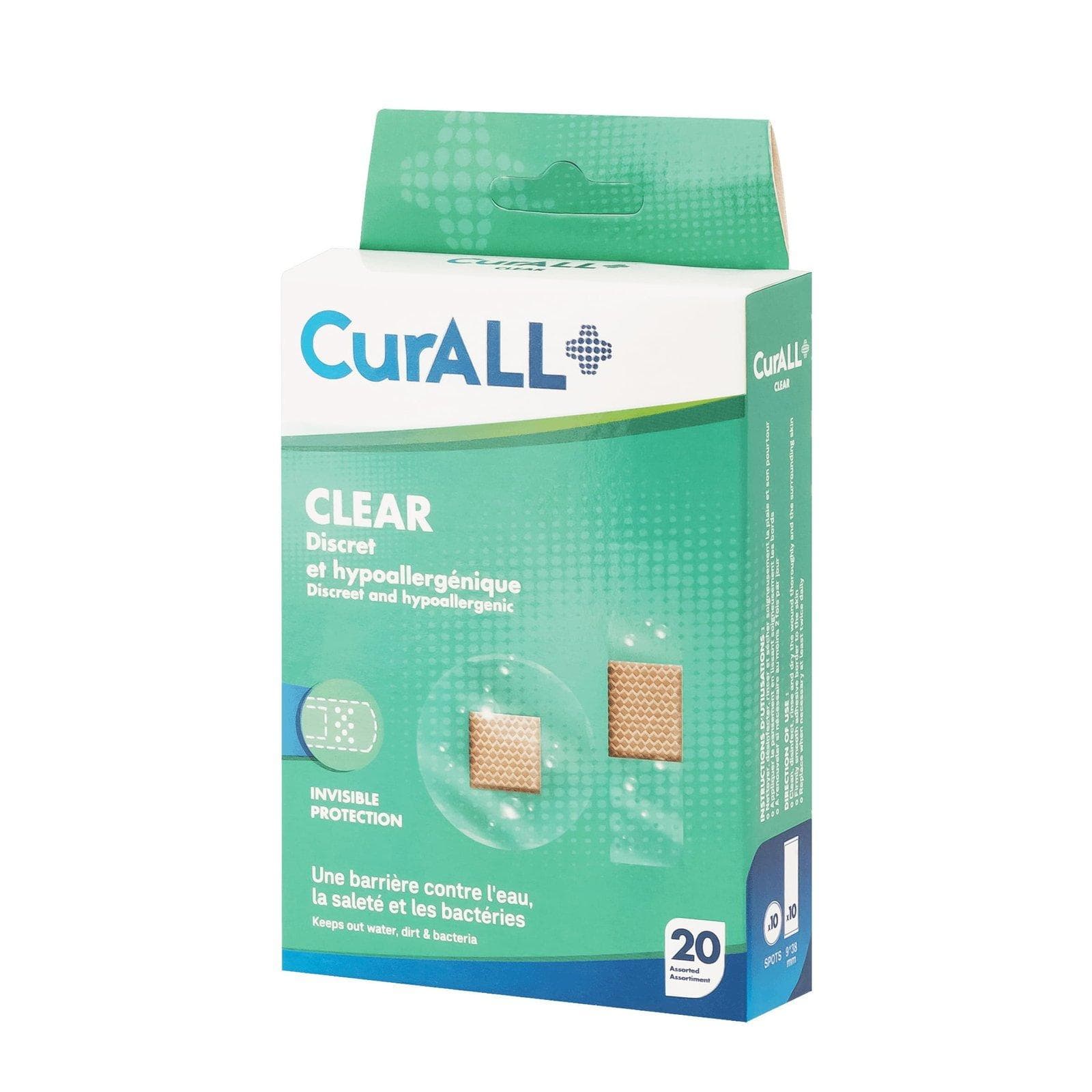 CURALL Clear Discret et Hypoallergénique