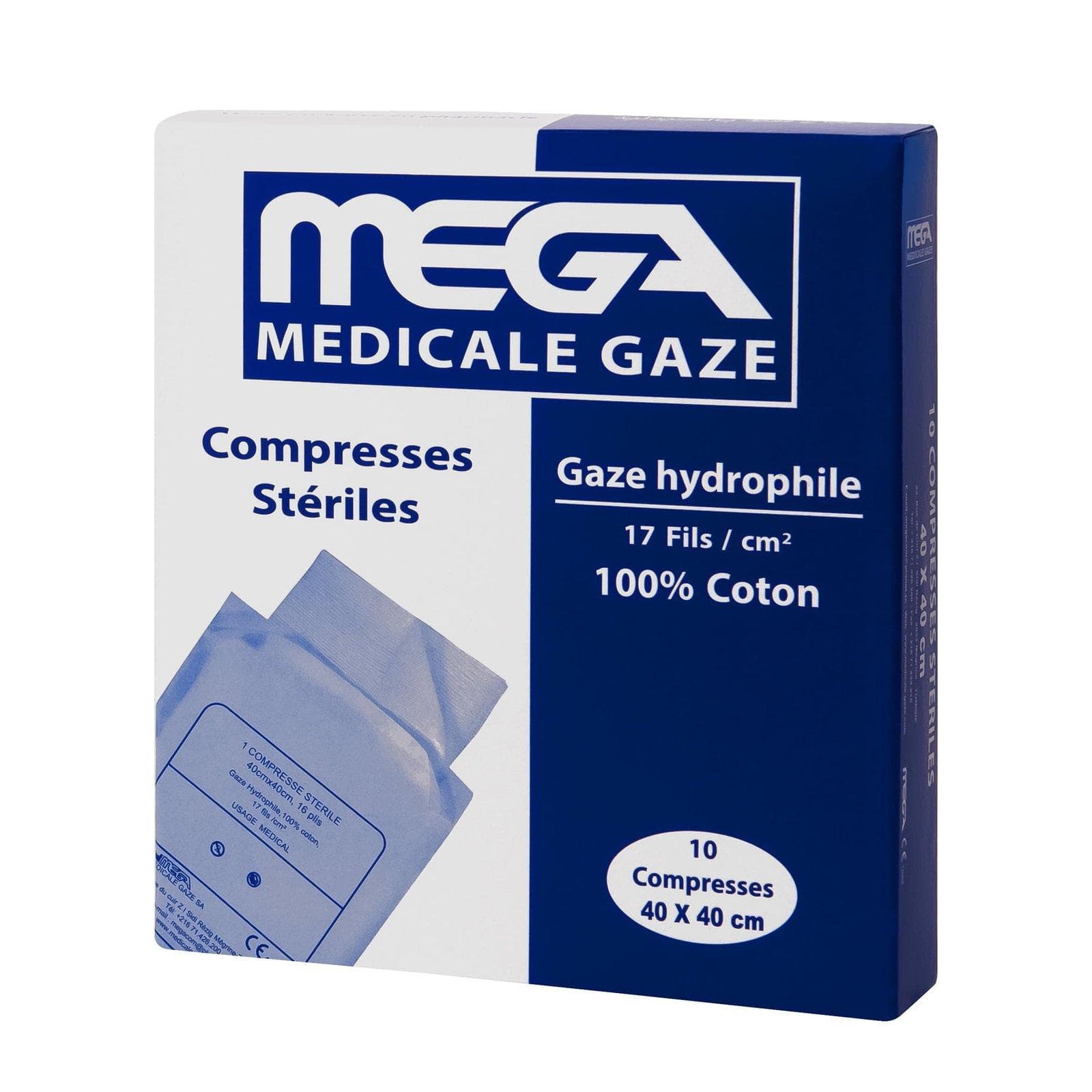 MEGA Compresses De Gaze Hydrophile 40*40