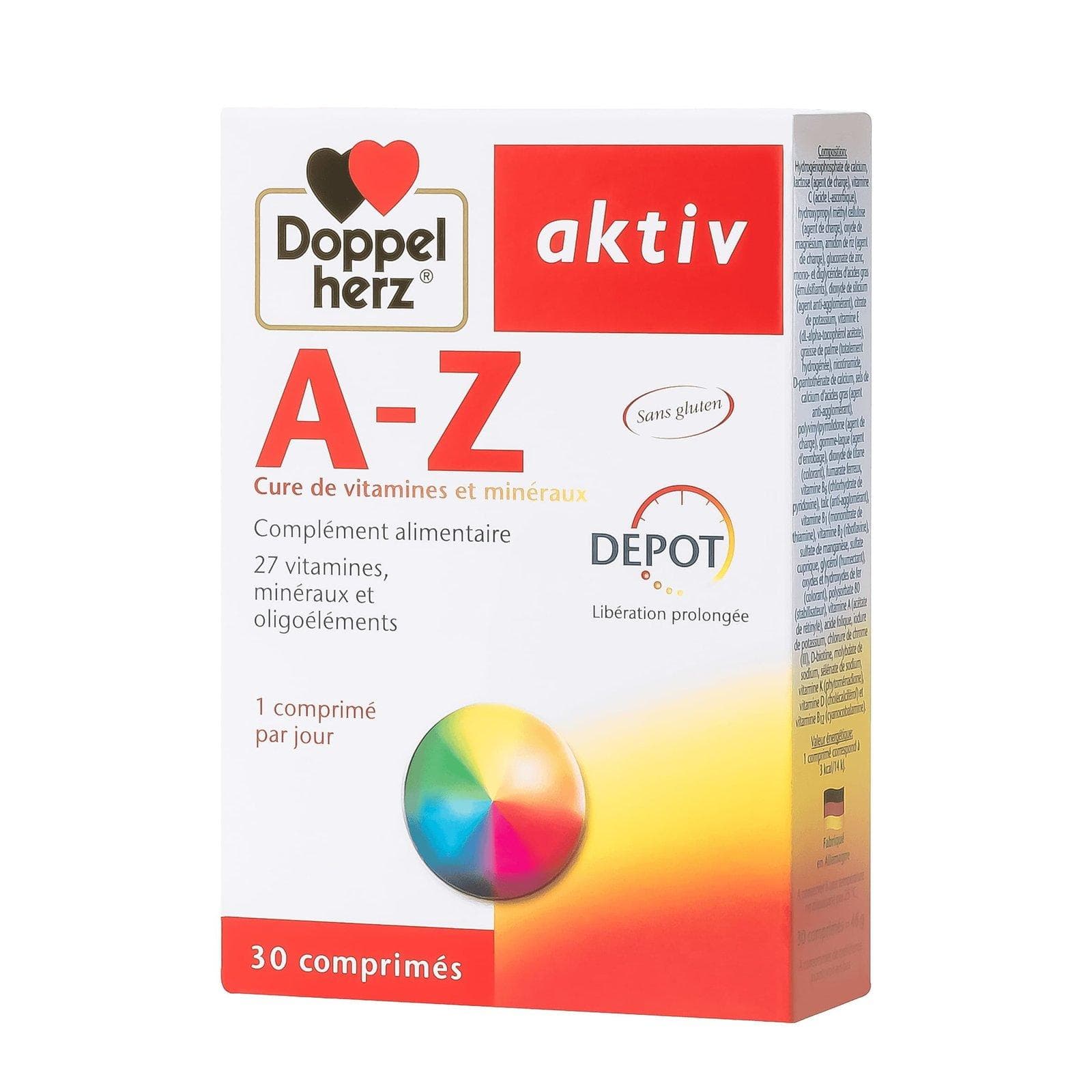 DOPPEL HERZ Aktiv A-Z Depot 30 Comprimés
