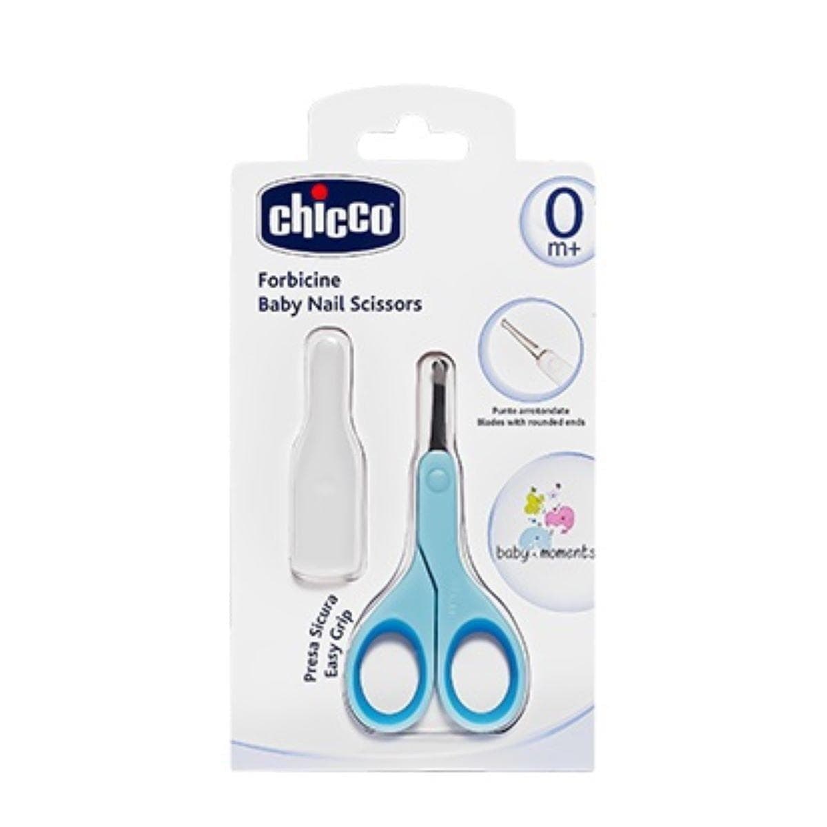 CHICCO Ciseaux Bleu avec Etui Protecteur