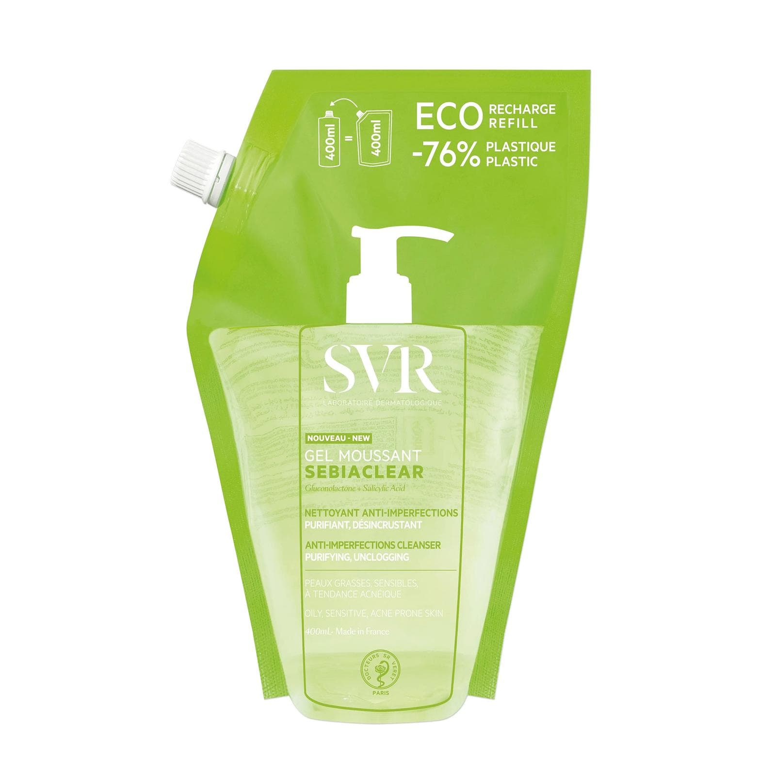 SVR Sebiaclear Gel Moussant Recharge 400 ML