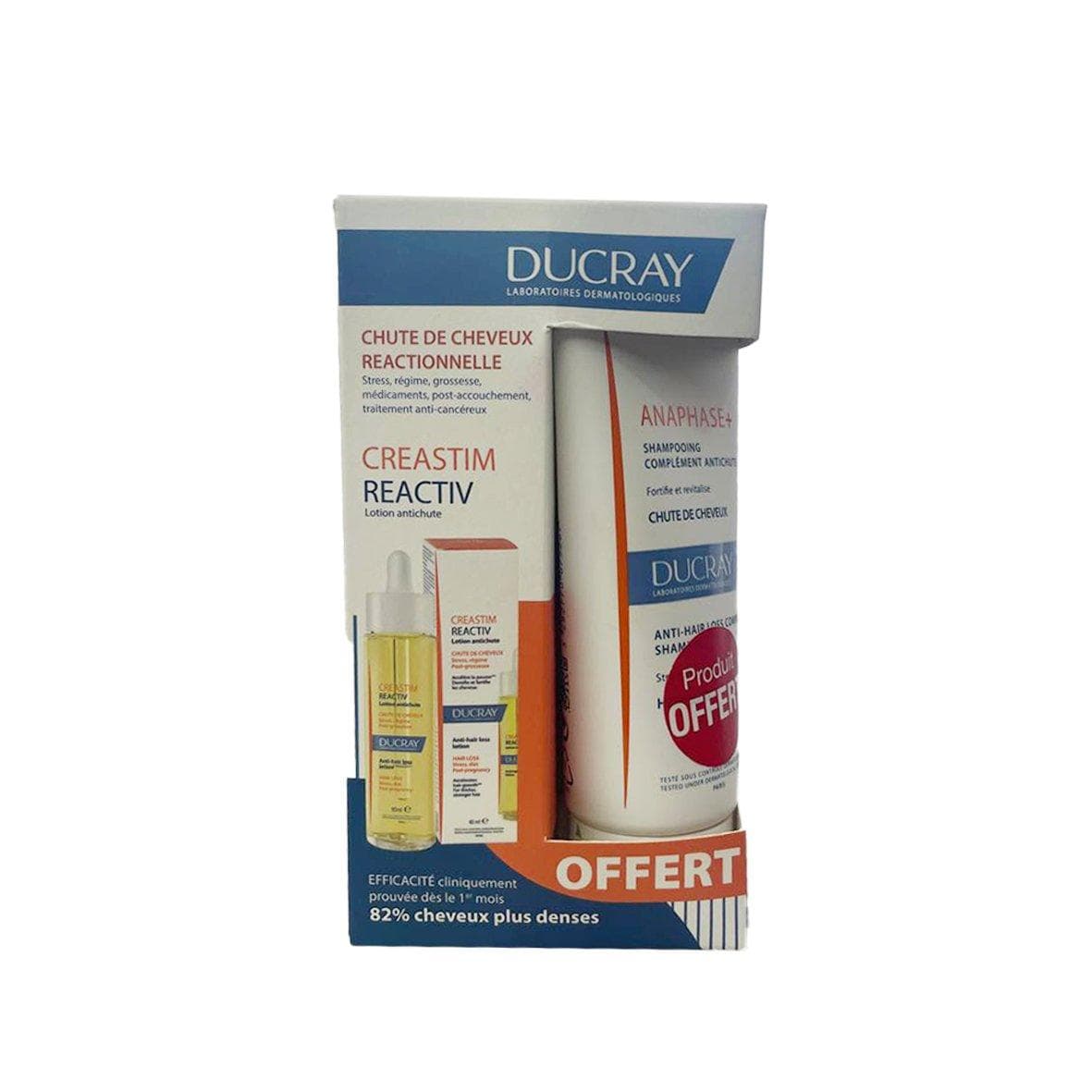 DUCRAY Creastim Reactiv Lotion Antichute + Anaphase Shamp Offert