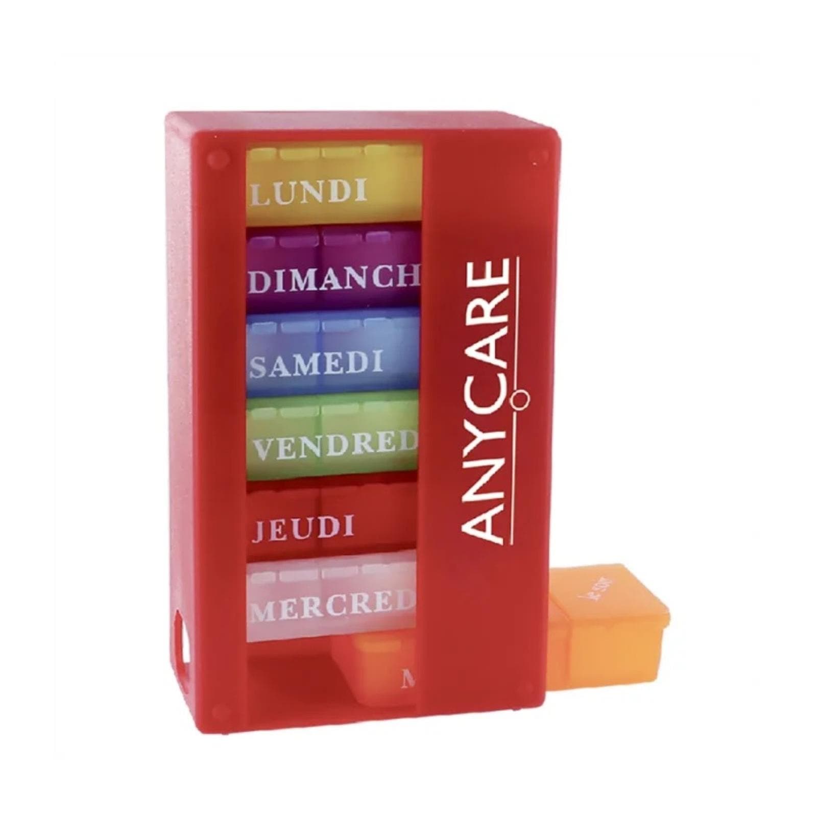 ANYCARE Pilulier Semainier Rouge