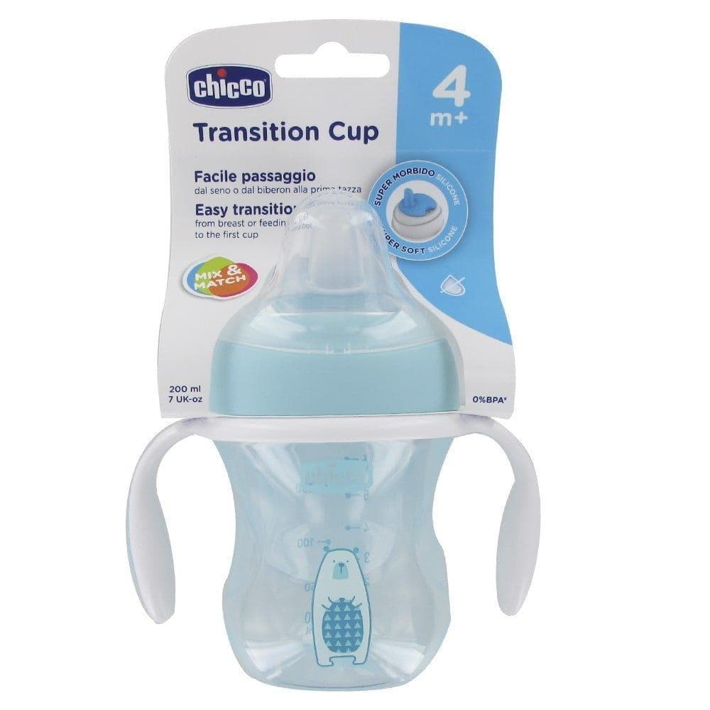 CHICCO Tasse Transition Bec Souple Bleu 4m+