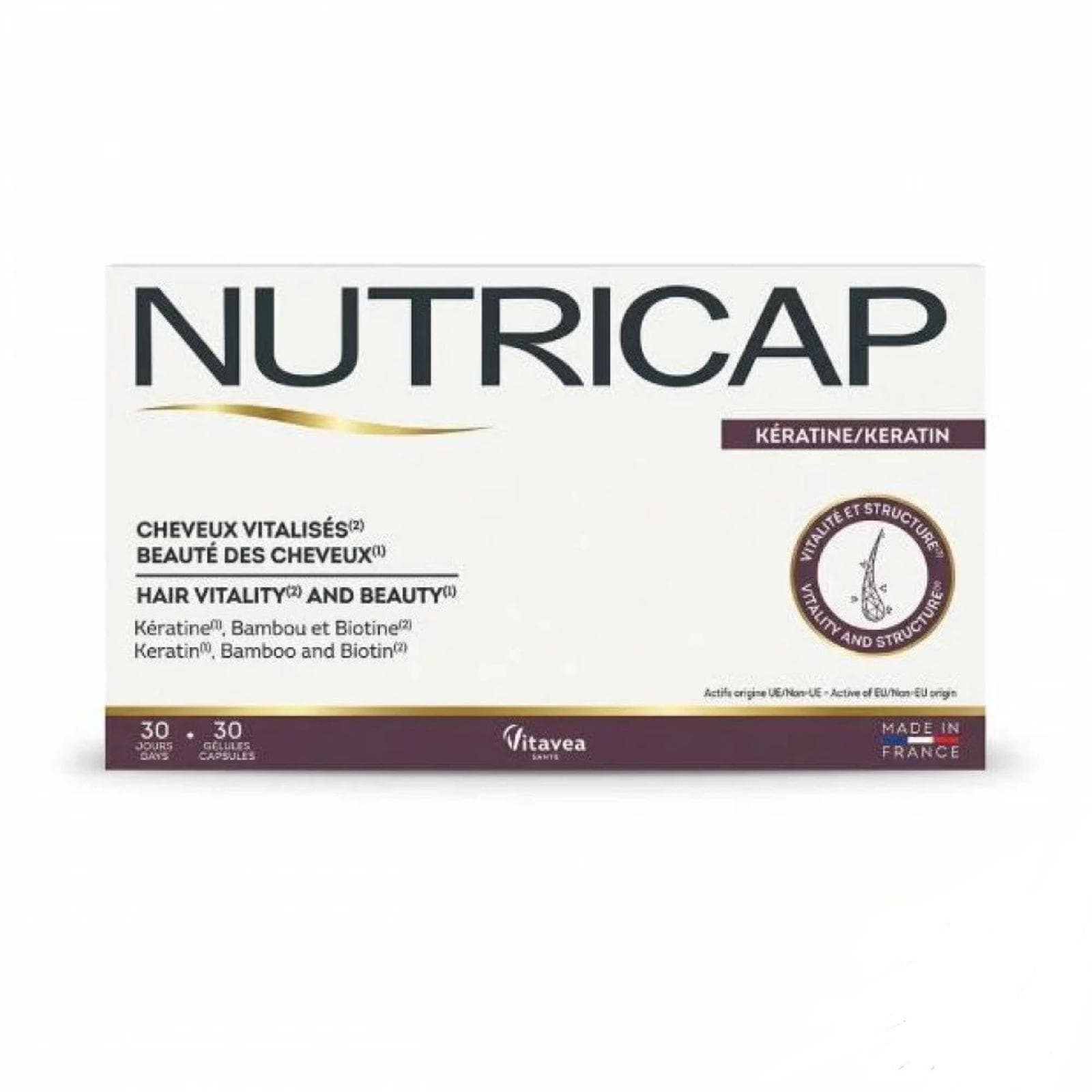 NUTRICAP Kératine Cheveux 30 Gélules