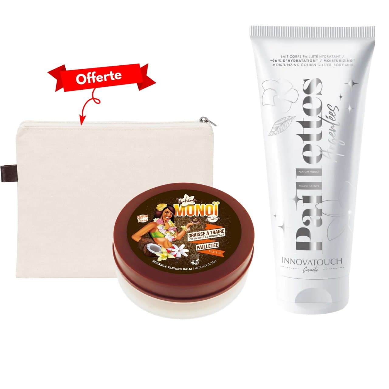 Pack INNOVATOUCH Lait Corps Paillettes Argentées