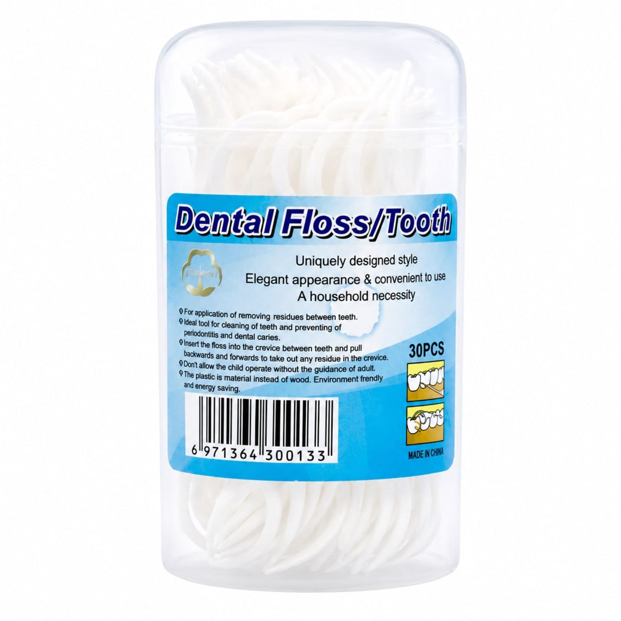Cure Dents à Fil Dentaire 30 Pièces