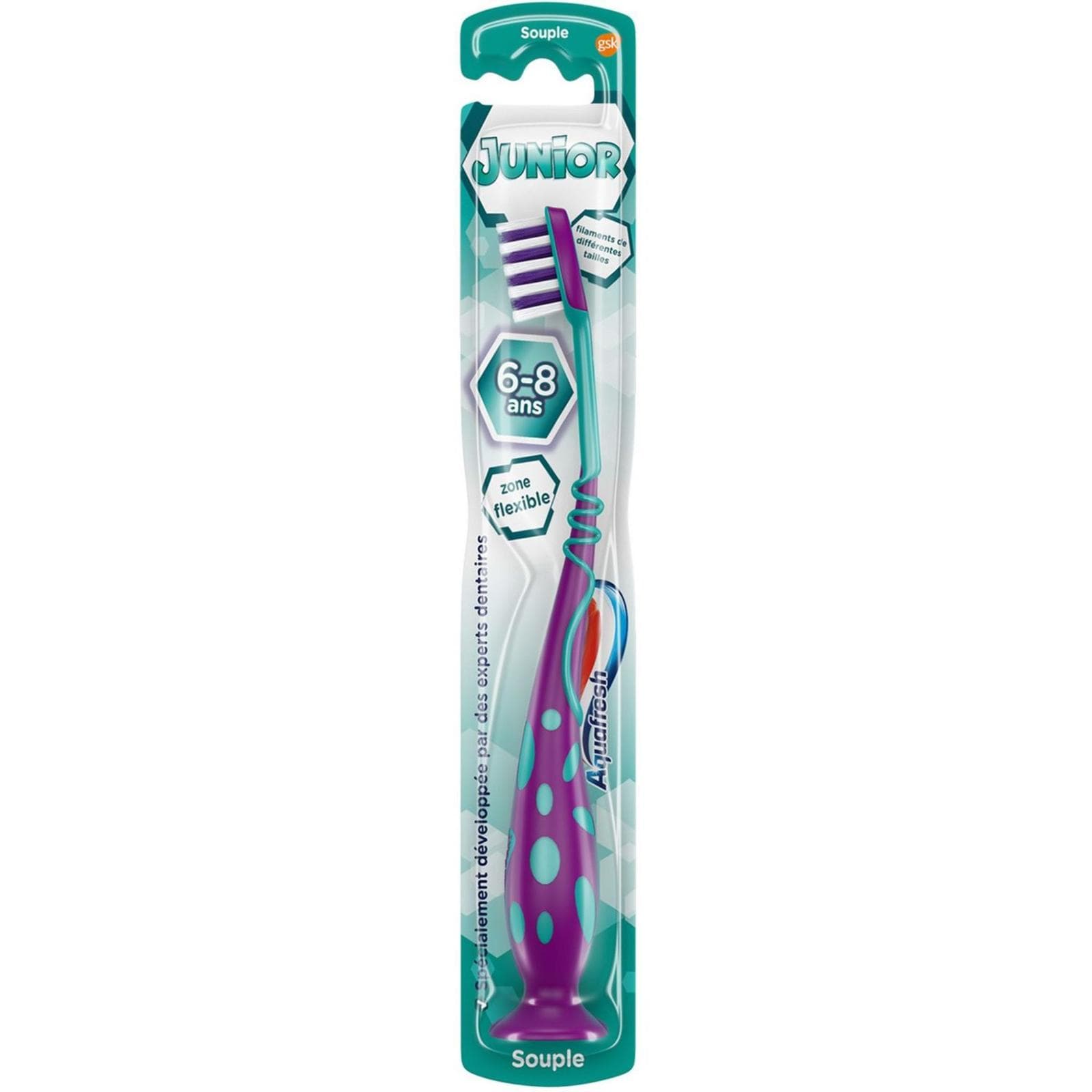 AQUAFRESH Junior Brosse à Dents 6-8 Ans