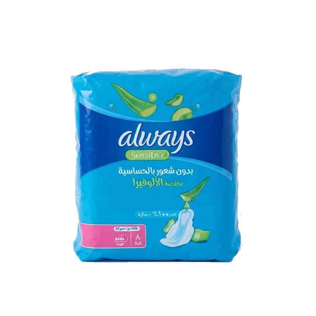 ALWAYS Serviette Femme Long 8 Pièces