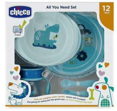 CHICCO Coffret Repas Bleu 12M+