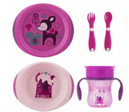 CHICCO Coffret Repas Rose 12M+