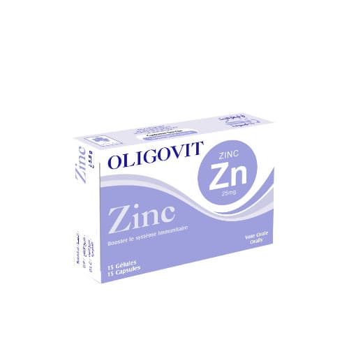 VITAL Oligovit Zinc 25MG ,15 Gélules