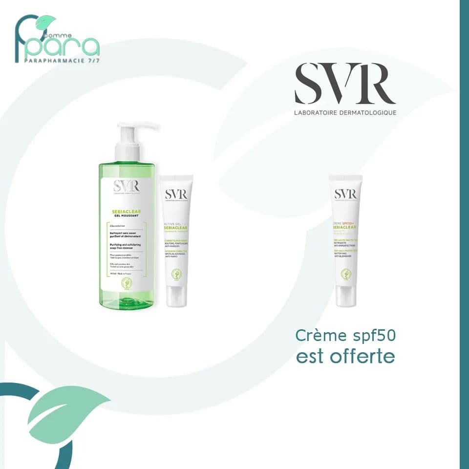 SVR Pack Sebiaclear Crème Solaire OFFERT