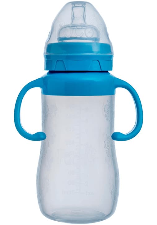 POCOBaby Biberon silicone bleu ,270ml